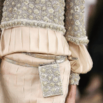 Chanel Beige/Silver Floral Embellished Belt Bag