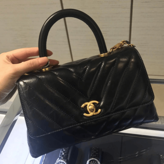 chanel coco handle sizes