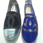 Chanel Black/Silver Tweed and Blue Multicolor Espadrilles