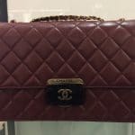 Chanel Burgundy Beauty Lock Large Flap Bag