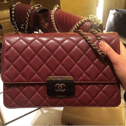 Chanel Beauty Lock Mini Flap Quilted Sheepskin Leather Bag