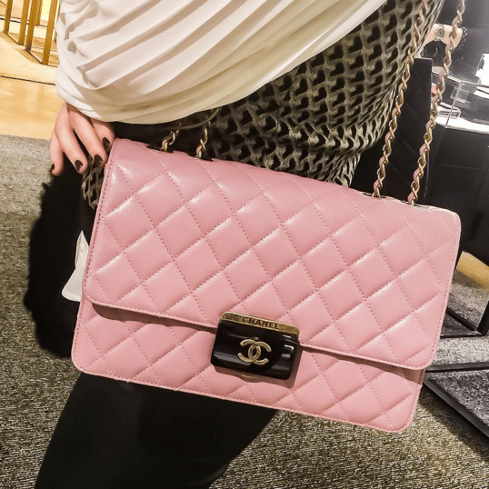 Chanel 19 20B Lavender Mauve Medium Flap Bag 65463 For Sale at 1stDibs