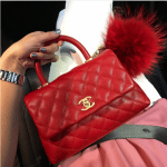 Chanel Red Mini Coco Handle Bag