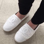 Chanel White Sequin Espadrilles