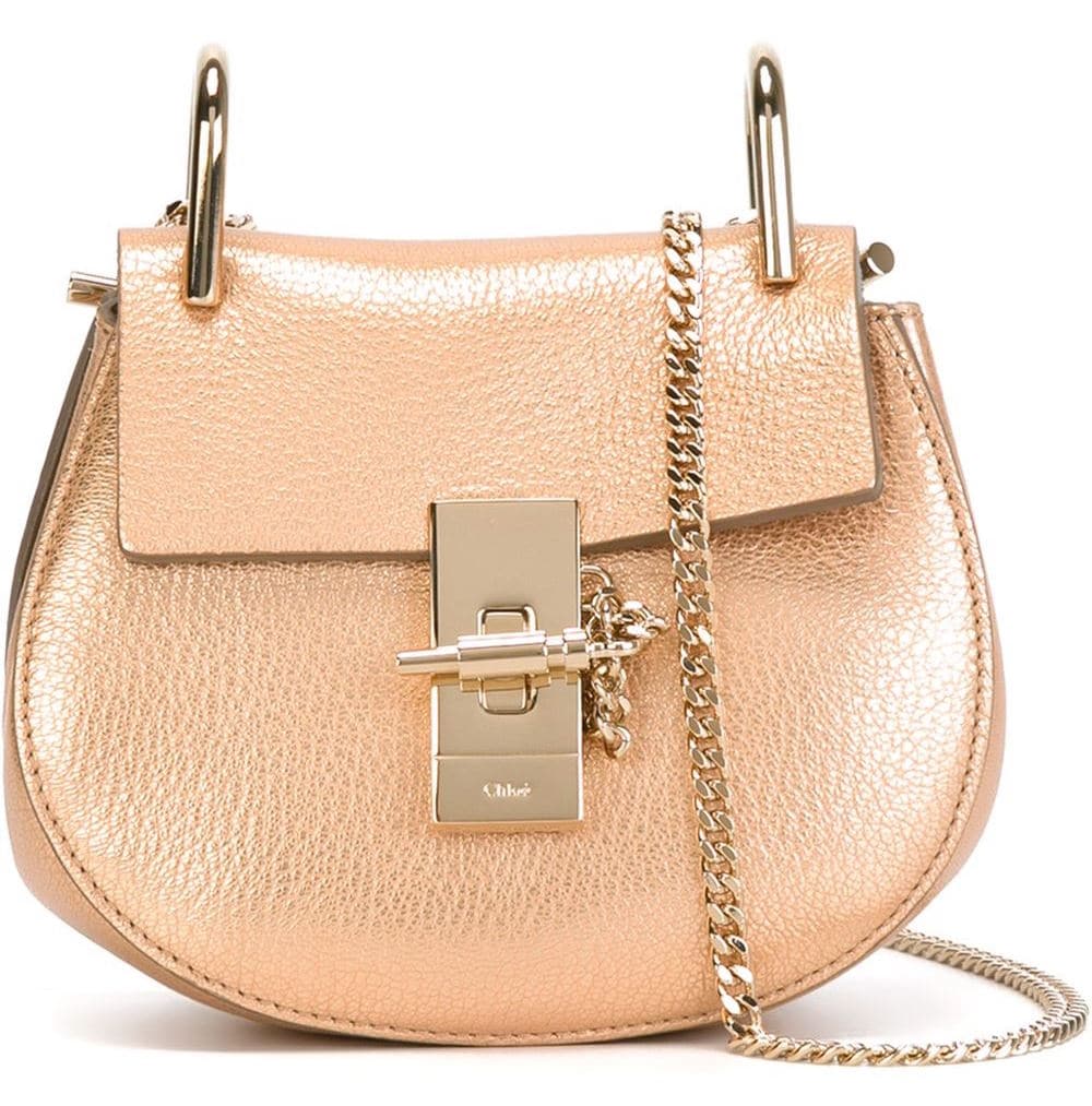 Chloe Drew Metallic Shoulder Bag