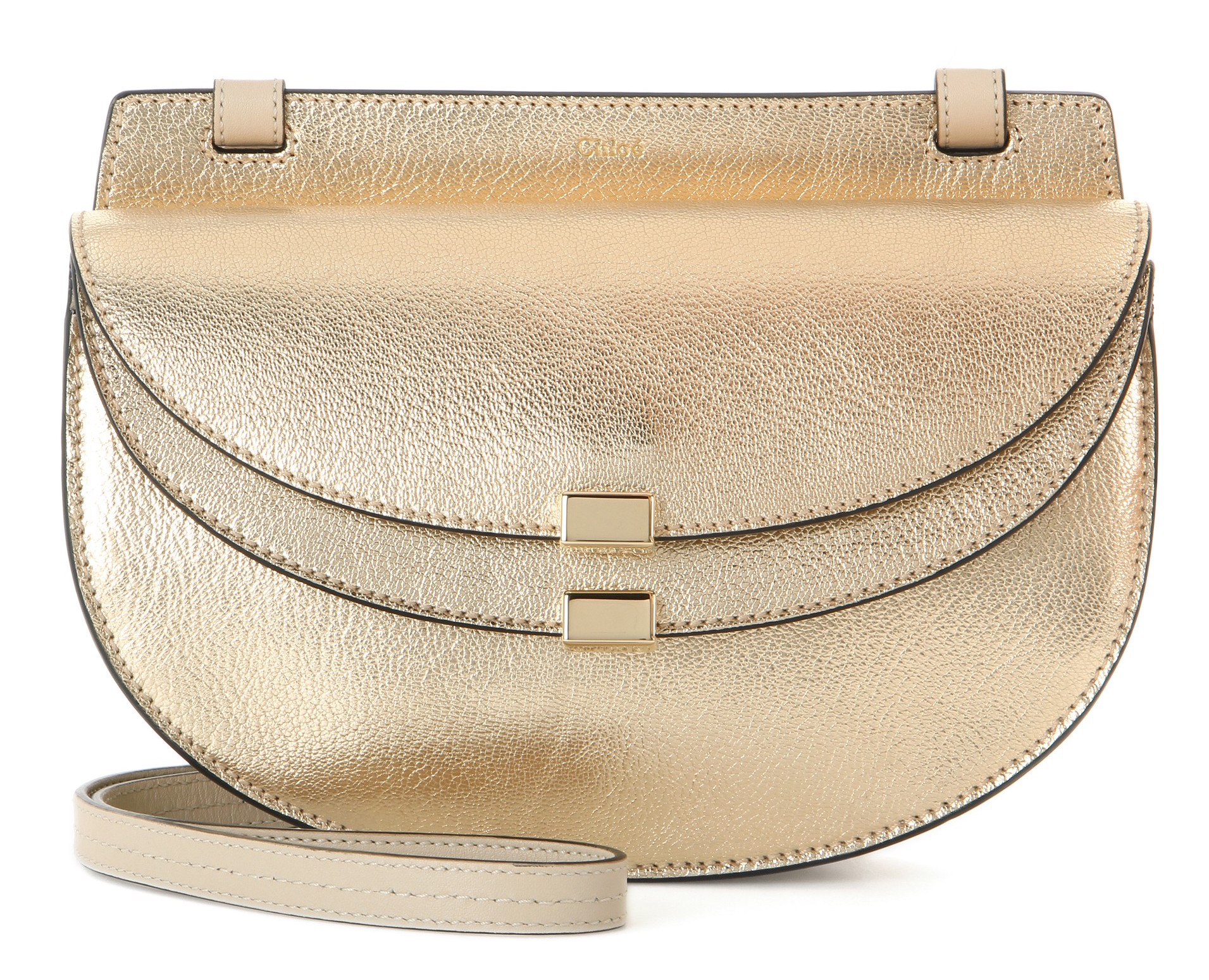 Chloe Georgia Mini Metallic Leather Shoulder Bag