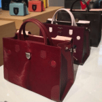 Dior Burgundy Diorever Tote Bags