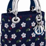 Dior Floral Embellished Denim Lady Dior Bag