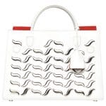 Dior White Embellished Diorever Tote Bag