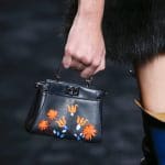 Fendi Black Floral Embroidered Peekaboo Micro Bag - Fall 2016