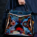 Fendi Multicolor Flower Printed Shearling Peekaboo Bag - Fall 2016