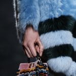 Fendi Multicolor Printed Shearling Peekaboo Mini Bag - Fall 2016