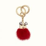 Fendi Red Crystal Bugs Bag Charm