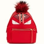 Fendi Soft Red Monster Mini Backpack Bag