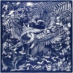 Hermes Flamingo Party Tattoo Silk Twill Scarf 90