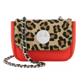 Hill and Friend Red/Natural Leopard Happy Chain Bag