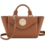 Hill and Friends Dark Toffee Happy Mini Satchel Bag