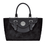 Hill and Friends Liquorice Black Shearling Happy Satchel Bag