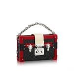 Louis Vuitton Black/Red Galuchat Petite Malle Bag