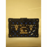Louis Vuitton Noir/Bleu Monogram Canvas Petite Malle Bag