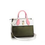 Louis Vuitton Rose Kaki City Steamer PM Bag