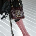 Marc Jacobs Burgundy Crocodile Flap Bag - Fall 2016