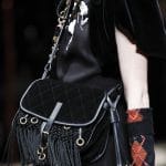 Prada Black Suede Fringed Satchel Bag - Fall 2016