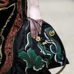 Prada Black/Green with Appliques Drawstring Bag - Fall 2016