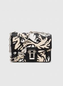 Proenza Schouler Black/Milk/White Floral Hava Chain Shoulder Bag
