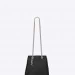 Saint Laurent Black Crocodile Embossed Baby Emmanuelle Chain Bucket Bag