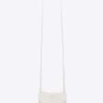 Saint Laurent Dove White YSL Tri-Pocket Bag