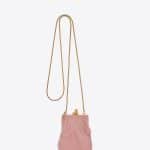 Saint Laurent Dusty Rose Velour Small Bijoux Serpent Bag