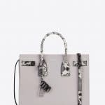 Saint Laurent Grey with White/Black Embossed Python Small Sac De Jour Bag