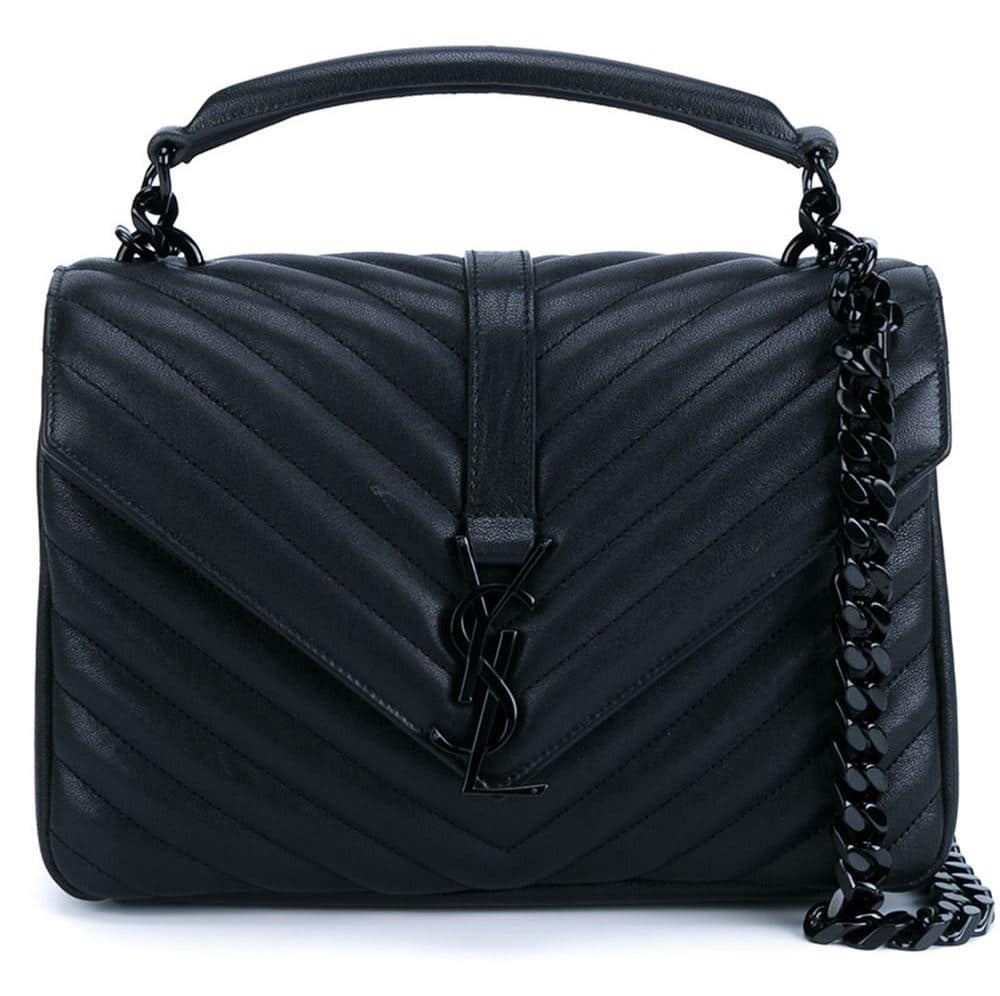 Saint Laurent Matelasse Monogram College Bag
