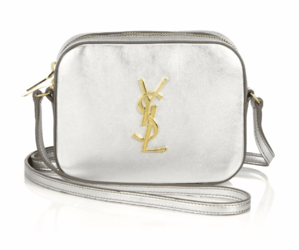 Saint Laurent Monogram Metallic Leather Camera Bag