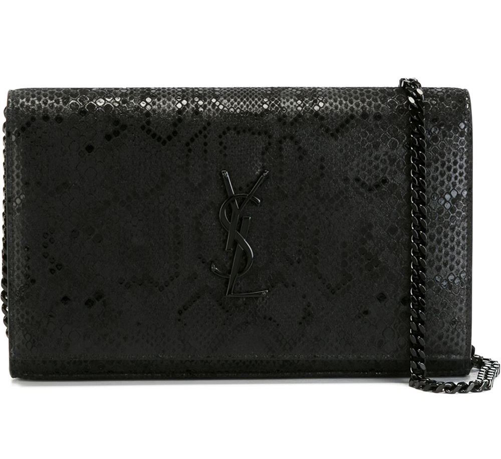 Saint Laurent Python Monogram Shoulder Bag