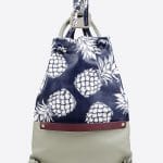 Valentino Blue Ananas Print Hawaiian Couture Backpack Bag