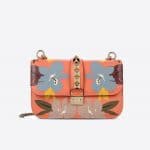 Valentino Orange Hawaiian Couture Lock Flap Bag