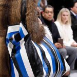 Balenciaga Black/White/Blue Striped Oversized Tote Bag 2 - Fall 2016