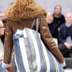 Balenciaga Black/White/Blue Striped Oversized Tote Bag 3 - Fall 2016