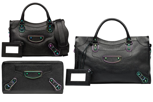 balenciaga classic metallic edge iridescent city