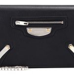 Balenciaga Noir Metal Plate City Chain Wallet Bag