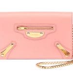 Balenciaga Rose Petale Metal Plate City Chain Wallet Bag 2