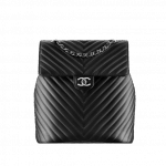 Chanel Black Chevron Urban Spirit Backpack Bag