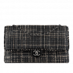 Chanel Black/Beige Tweed/Calfskin XXL Classic Flap Bag