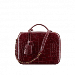Chanel Burgundy Alligator Vanity Case Bag