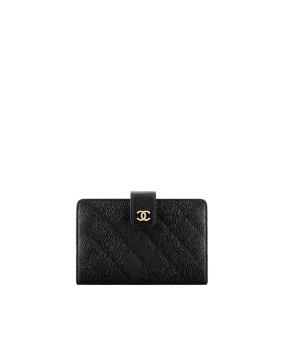 Chanel Classic Small Wallet 14143 Black Silver Bracket Ladies Trinic Wallet  AP0230 CHANEL used  銀蔵オンライン
