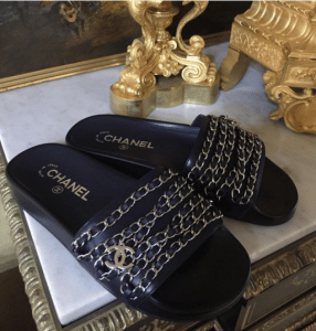 Chanel Flat Chain Slip-on Sandals 2