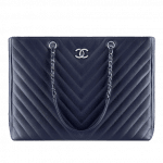 Chanel Navy Blue Large Shopping bag