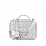 Chanel Silver Vanity Case Bag